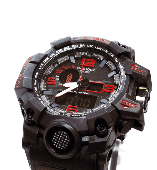 G Shock Casio Black Red Sports Watch for Men | Black and Red - Signature Seconds