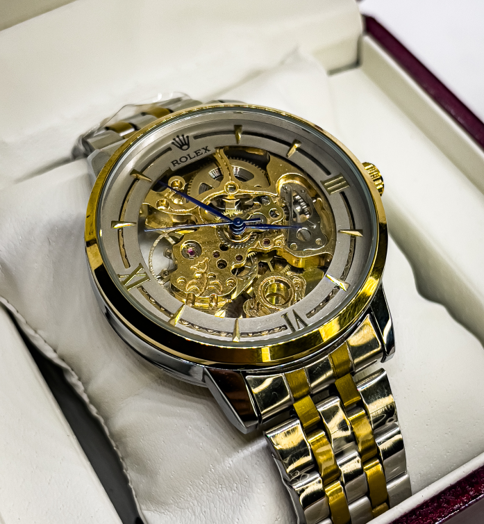 Rolex Mechanical Watch for Men Gold And Silver