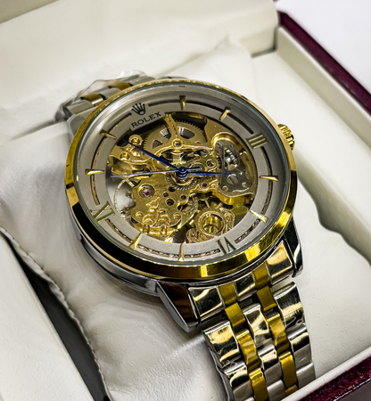 Rolex Mechanical Watch for Men | Gold And Silver - Signature Seconds