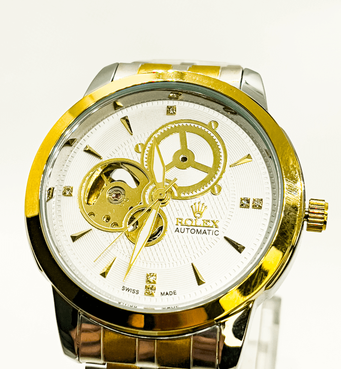 Rolex Mechanical Watch for Men | Gold And White - Signature Seconds