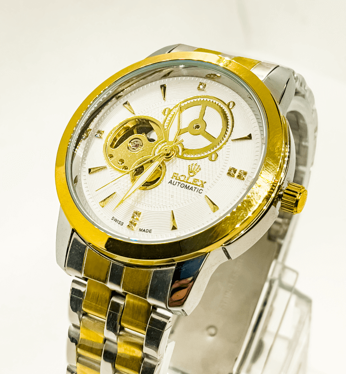 Rolex Mechanical Watch for Men | Gold And White - Signature Seconds